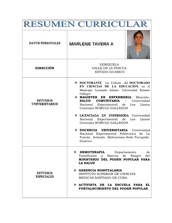 Resumen curricular