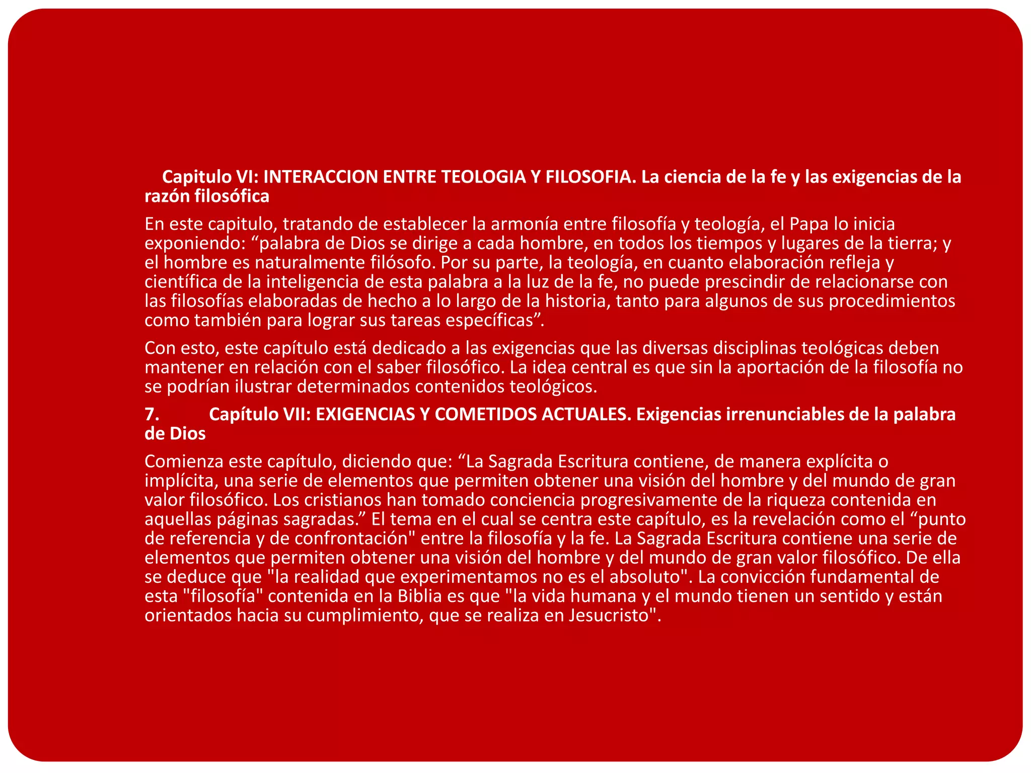 Resumen de Fides et ratio | PPTX