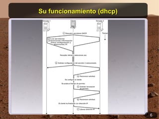 Su funcionamiento (dhcp)




                           6
 