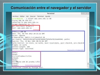 Comunicación entre el navegador y el servidor
 