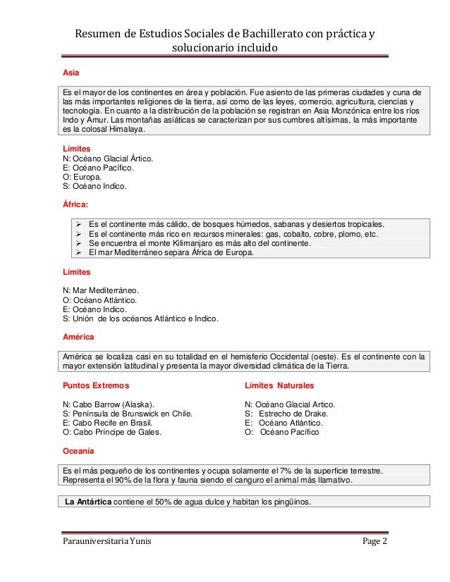 Resumen de estudios sociales bachillerato tema geografia