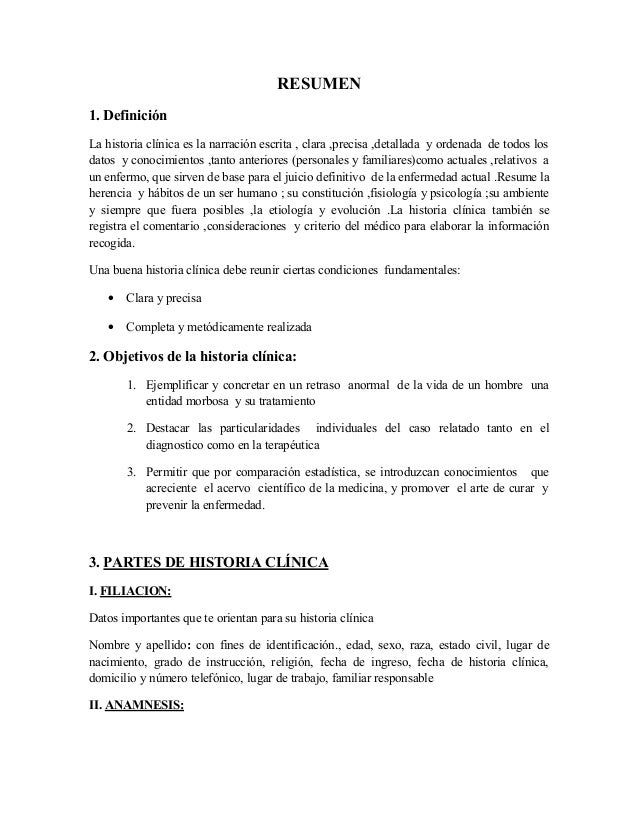 modelo de resume en ingles