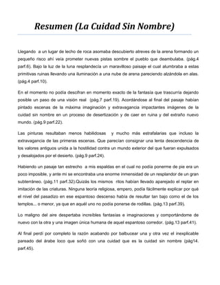 Resumen de la novela