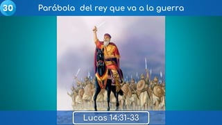 Parábola del rey que va a la guerra
Lucas 14:31-33
 