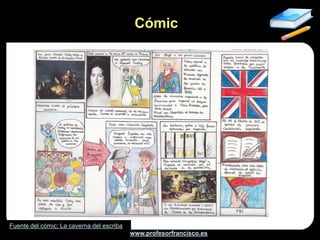 Las actividades creativas:


De tipo plástico:                 De tipo dramático:
•   Cartas                        •   Rol play
•   Cartel                        •   Teatro
•   Periódico                     •   Corto cinematográfico
•   Cómic                         •   Programa de radio
                Online:
                • Trabajos de investigación (Wiki )
                • Foro de debate

         PIENSA CUÁL PREFIERES
                       www.profesorfrancisco.es
 