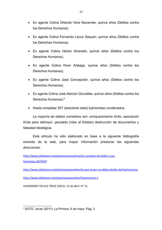 Resumen del fujimorismo