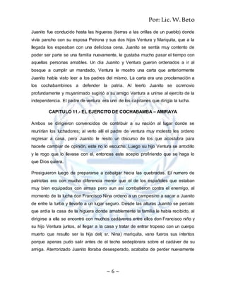 Resumen Del Libro Juan De La Rosa