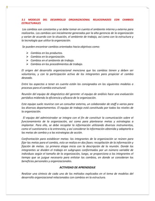 Modelo de Desarrollo organizacional | PDF