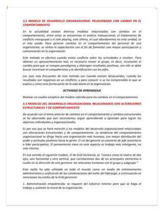 Modelo de Desarrollo organizacional | PDF