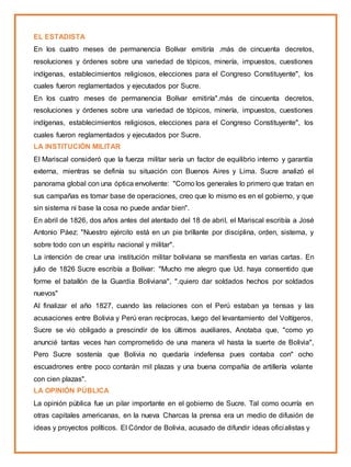 organización de la republica de Bolivia PDF