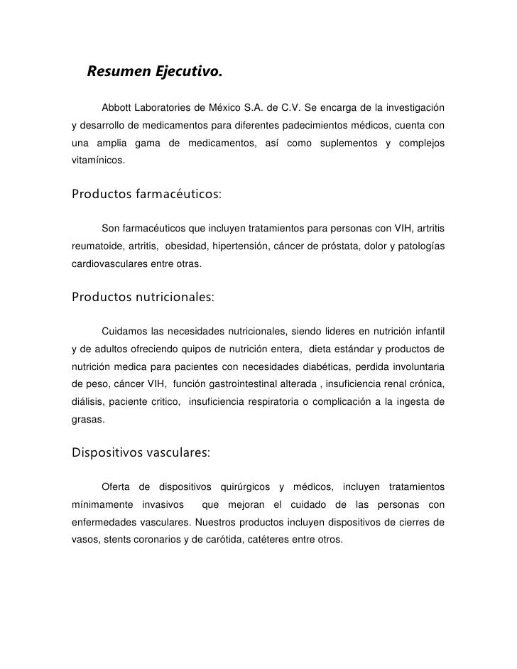 Resumen ejecutivo Abbott