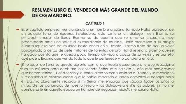 Resumen el vendedor más grande del mundo omar urbina
