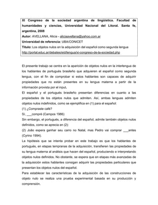XI Congreso de la sociedad argentina de lingüística. Facultad de humanidades y ciencias, Universidad Nacional del Litoral....
