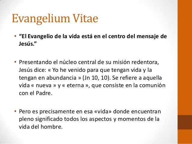 Resumen - Evangelium Vitae