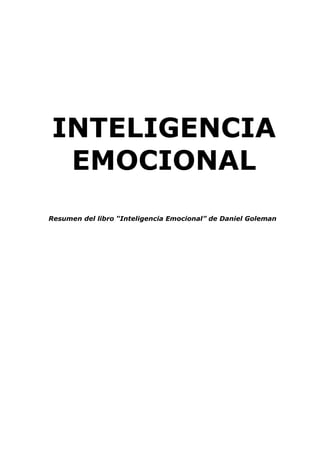 Resumen inteligencia emocional