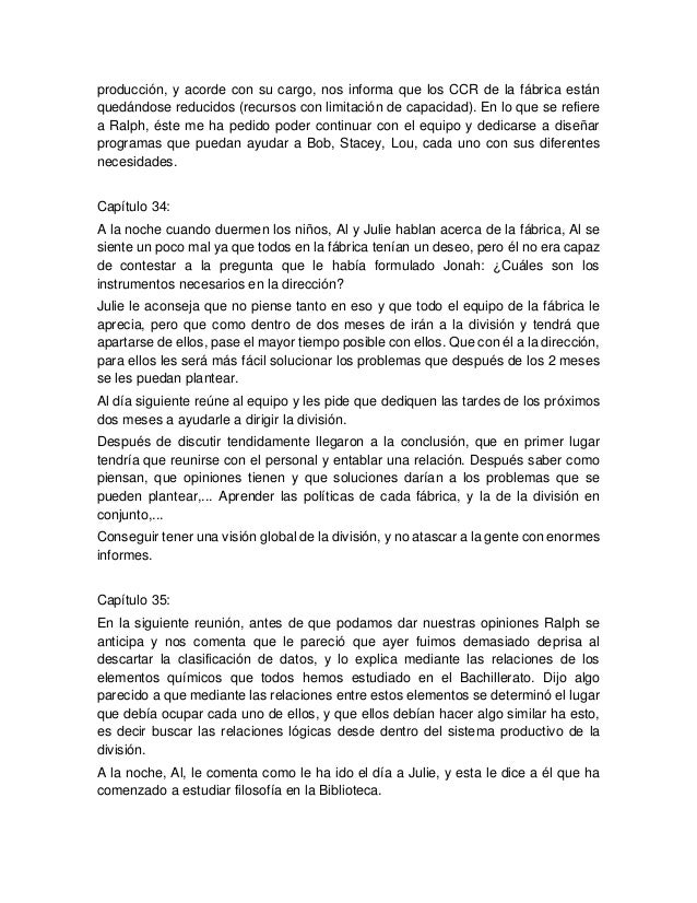 Resumen la meta rincon del vago