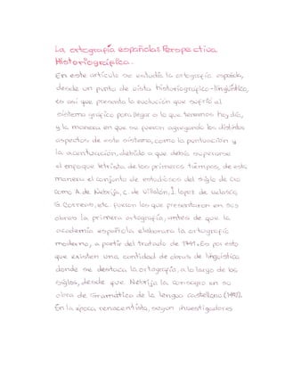 Resumen la ortografia española prespectiva historeografia