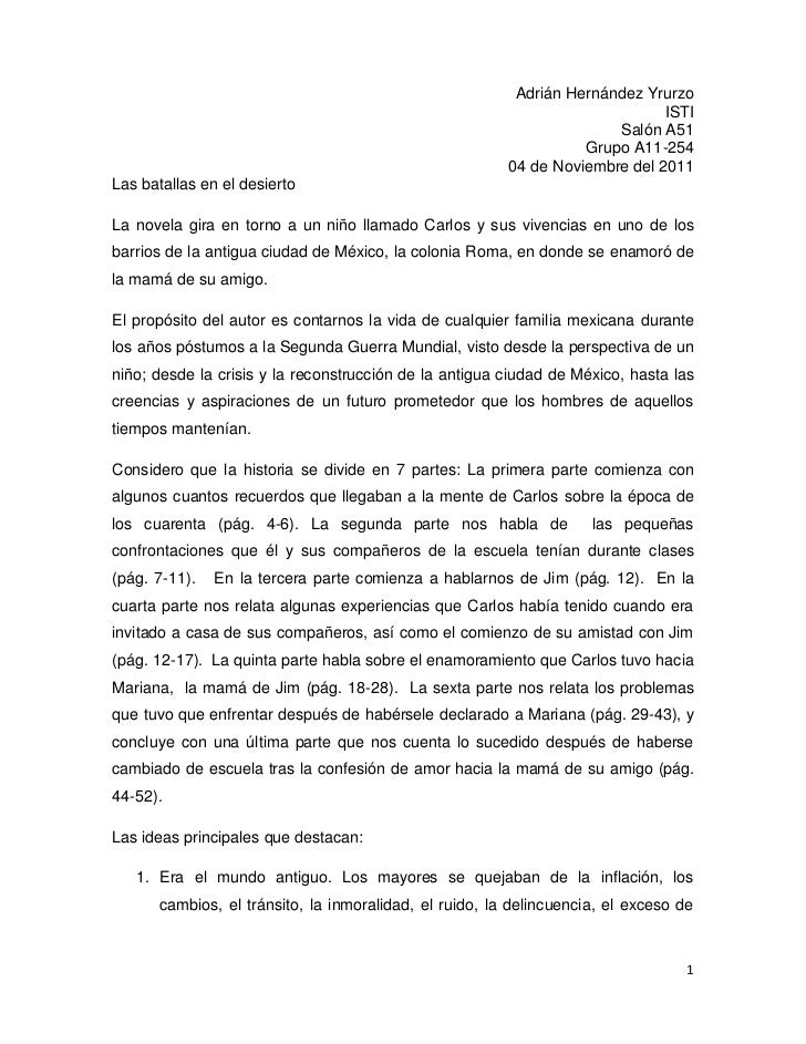Resumen Las Batallas En El Desierto