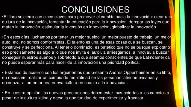 Crear o morir resumen