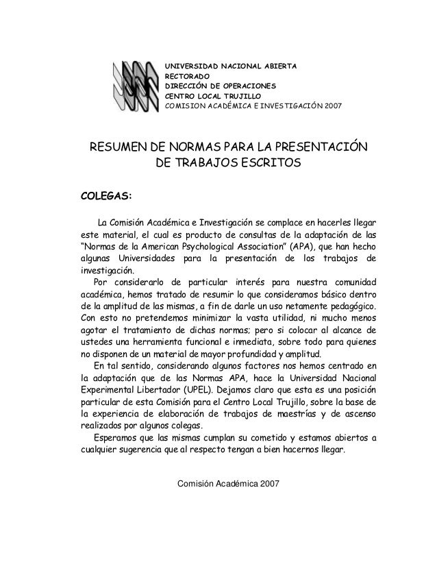 Resumen normas apa