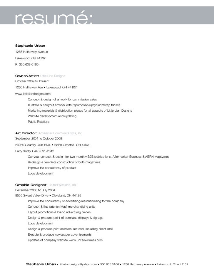 urban resume