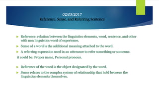Referring Sentence Resume of Semantic | PPTX