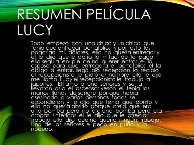 Resumen película lucy