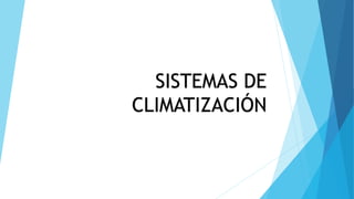 SISTEMAS DE
CLIMATIZACIÓN
 