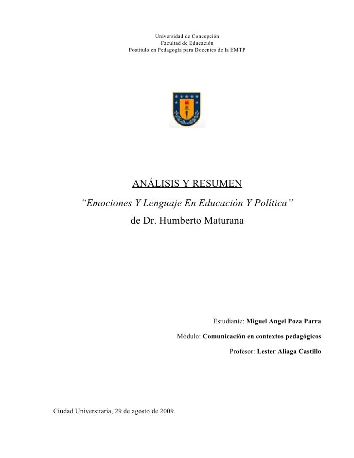 Resumen Texto Maturana