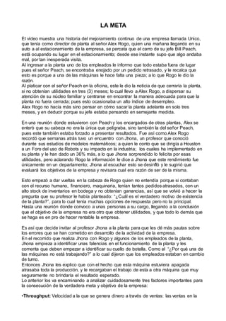 Alex Rogo Resumen video la meta | DOC