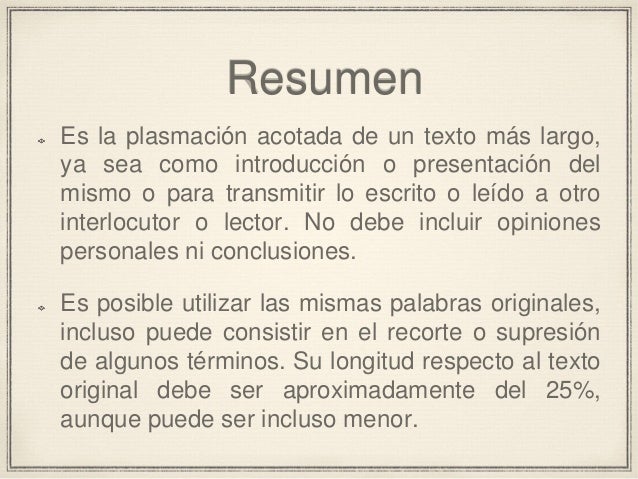 Diferencias entre Resumen y síntesis