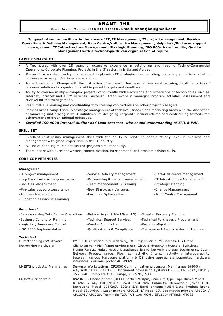 Resume Of Anant Canadian Citizen Living In Saudi Arabia Updated O