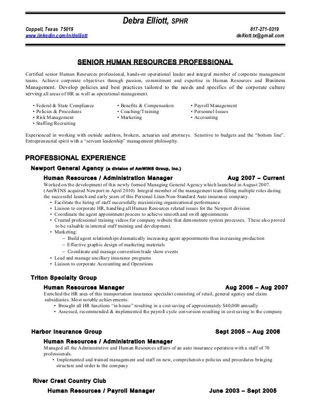 resume of debra elliott ss 12