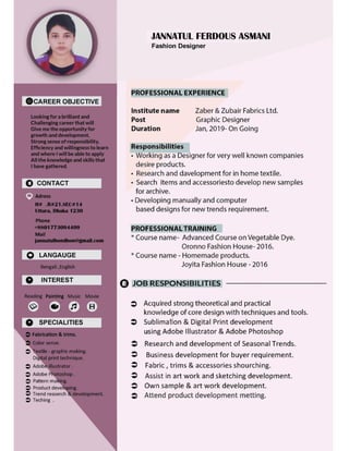 Resume of jannat