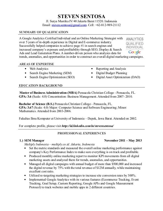 Ppc manager resume