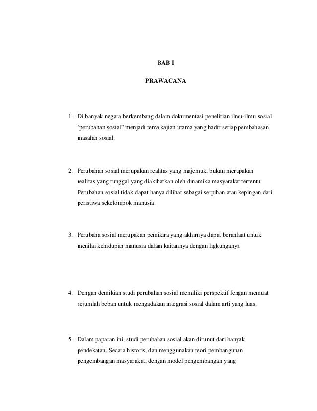 Resume perubahan sosial Resume perubahan sosial