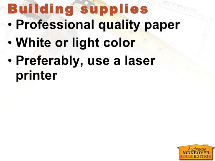 resume quality paper