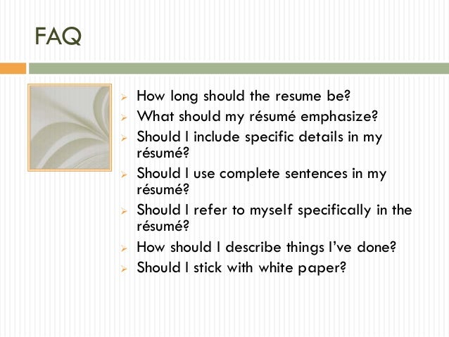 how long should my resume be