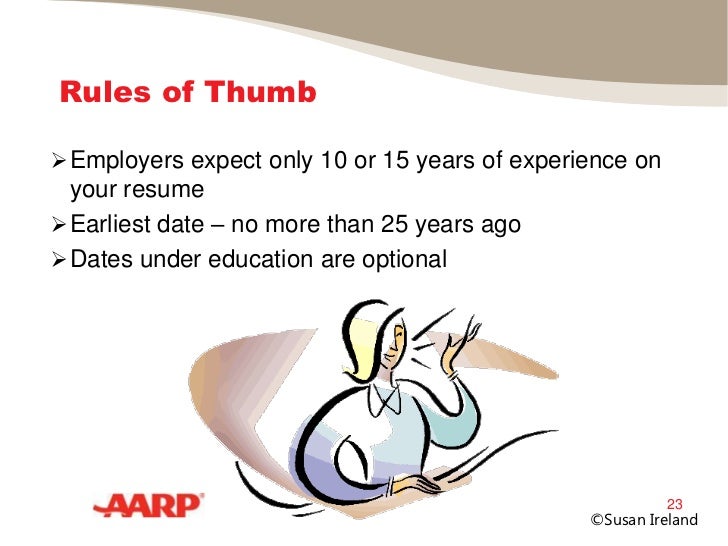 resume rules of thumb