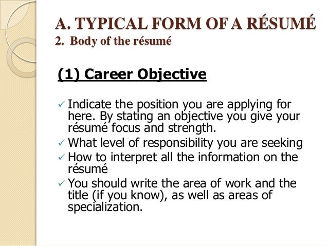 Should You Put Area Of Specialization On Resume Should You Put Area Of Specialization On Resume