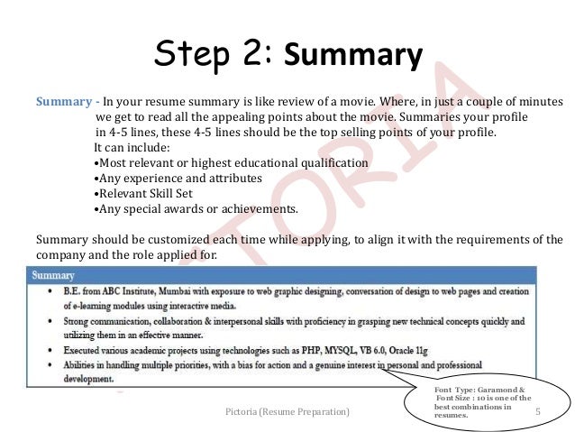 resume preparation pictoria slideshow resumes preparation