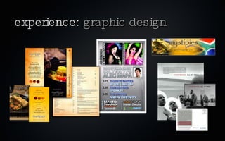 experience: graphic design
 
