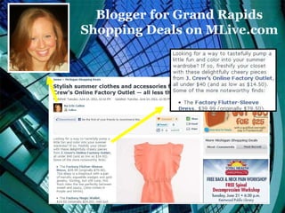 Blogger for Grand Rapids Shopping Deals on MLive.com 