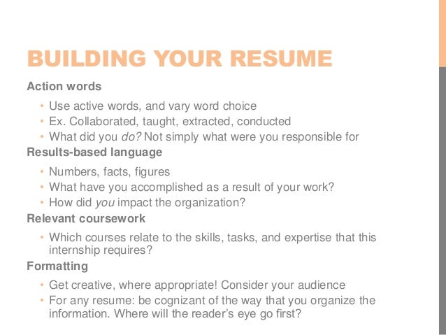 words not to use on a resumes