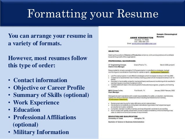 presentation resumes