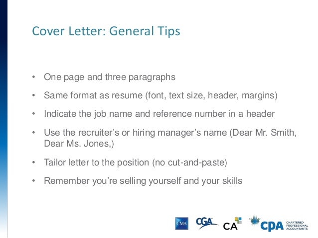 Cover letter margins