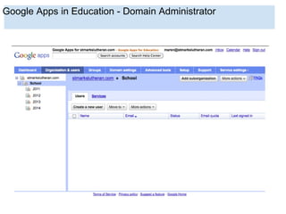 Google Apps in Education - Domain Administrator




                  ll
 
