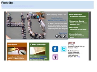 Website
http://www.stmarkslutheran.com
 