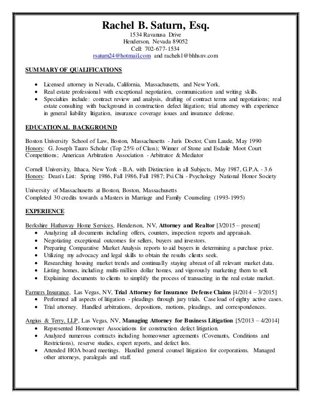 Distinctions for resume
