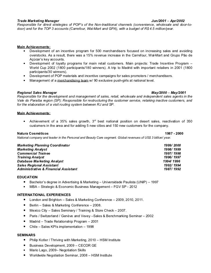 resume for assistant manager